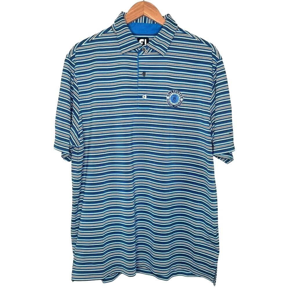 Men’s Footjoy Golf Polo Shirt with “Bedford Springs Old Course” Logo, Size L-EUC